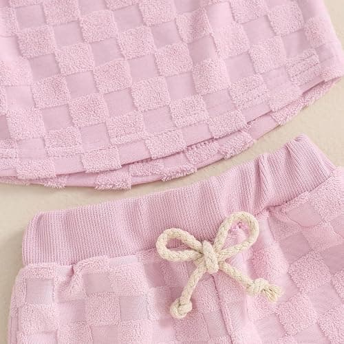 Kuriozud Baby Girl Summer Clothes Sleeveless Tank Top Shorts Set Cute Toddler Girl Outfit Aged 3 6 12 18 24 Months 2T 3T thumbnail 6