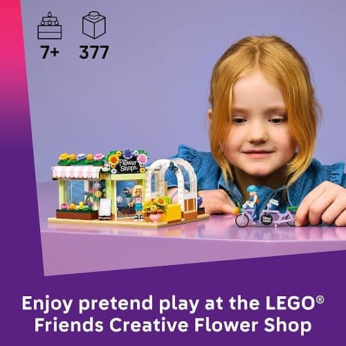LEGO Friends Creative Flower Shop 42693 | Building Toys for Girls & Boys, Ages 7+, Toy Playset W/ 2 Minidolls, 377 pieces, Gift for Birthdays thumbnail 2
