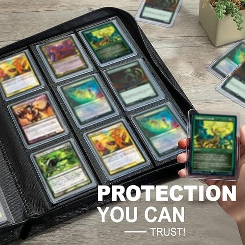 Toploader Binder, Holds 288 Toploaders with Personalized Cover, 9-Pocket Ringless Side-Loading Waterproof Storage for TCG, One Piece, MTG Cards thumbnail 3