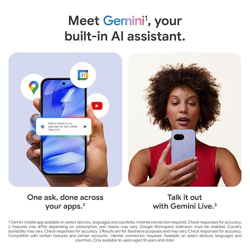 Google Pixel 9a – Unlocked Android Smartphone with AI Camera, All-day Battery and Powerful Security – Obsidian, 128GB | Google thumbnail 4