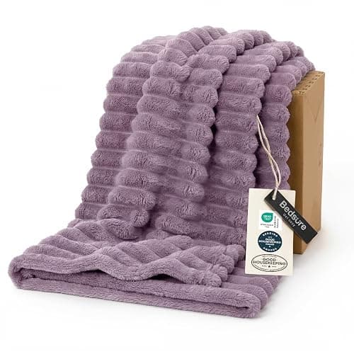 Bedsure GentleSoft Light Purple Throw Blanket for Couch - Cozy Soft Blankets for Women, Cute Small Throws for Girls, Mothers Gifts Day for Mom Women Wife, Purple Gifts Home Room Decor, 50x60 Inches - Image 1