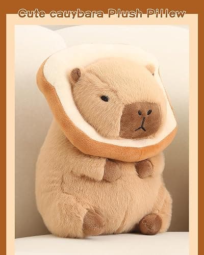 Bestsea Cute Capybara Plush Soft Capybara Plushie Pillow with Kawaii Capybara Stuffed Animals Toy for Kids Girls Adults Birthday Gifts and Home Decor 12 inch (Kawaii Capybara Plush) thumbnail 2