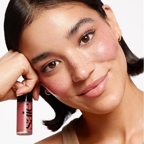 Saie Dew Liquid Blush for Cheeks - Hydrating Cream Blush Stick with a Blendable + Buildable Formula - Skincare Infused Dewy Cheek Tint for a Natural Flush - Glowy Makeup Essential - Chilly (.40 oz) thumbnail 6