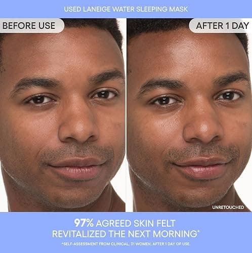 LANEIGE Water Sleeping Mask: Hydrating Korean Overnight Mask with Squalane & Probiotic-Derived Complex, for Bright, Glowing Skin & Barrier Support thumbnail 3