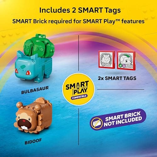 LEGO Pokémon SMART Play: Berry Bash with Bulbasaur and Bidoof 72155 | Compatible Set, Building Toys, Boys & Girls, Ages 7+, Interactive Pokémon Toys, 2 SMART Tags, 240 pieces, Gift Idea thumbnail 4