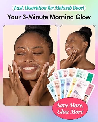 DERMAL 39 Combo Pack Made in Korea Facial Mask – 20+ Years of K-Beauty Experience, Premium Quality Korean Sheet Masks for Daily Skincare Routine thumbnail 3