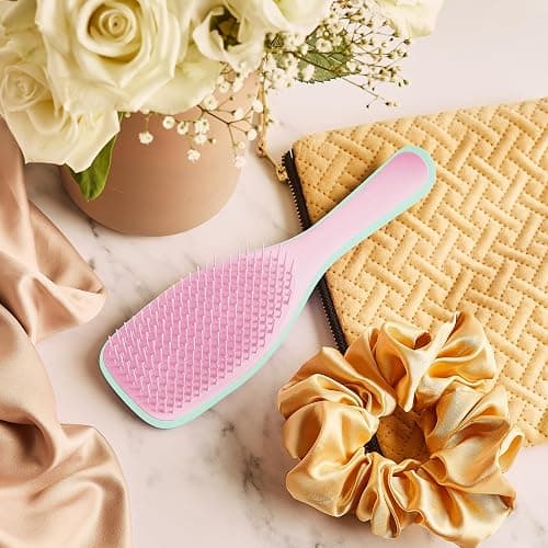 Tangle Teezer Fine & Fragile Ultimate Detangler Brush, Dry & Wet Hair Brush to Detangle & Reduce Breakage, Marshmallow Pink & Mint thumbnail 5