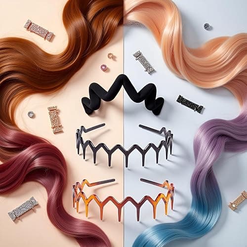 Galyacht 2 Pcs Zig zag Headband with Teeth Tooth Headband for Women Girls Plastic Wavy Hair Comb Zig Zag Black Plastic Tooth Hair Comb Accessories,Women's Fashion Headbands thumbnail 8