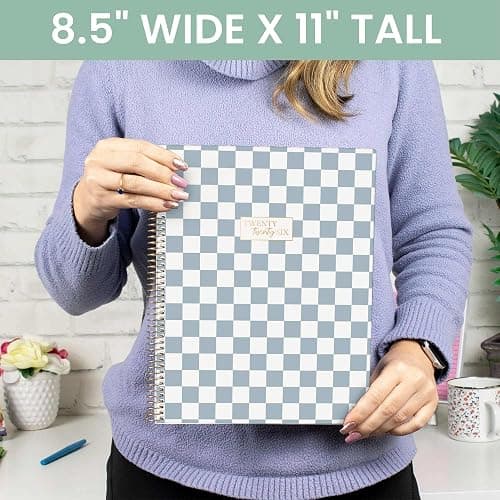 bloom daily planners 2026 Planner (January to December) - 8.5” x 11” Weekly & Monthly Dated Agenda Organizer Book with Stickers & Tabs - Flexible Soft Cover - Checkered thumbnail 6