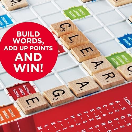 Hasbro Gaming Scrabble Deluxe Edition Board Game, (Amazon Exclusive) thumbnail 4