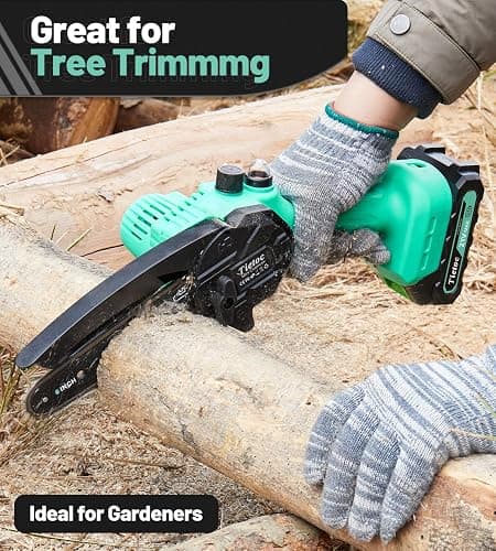 Tietoc Mini Chainsaw 6-Inch with 2 Batteries, Electric Saw Gifts for Women Dad Husband Gardener, Cool Gadgets for Men 2026, Mens Gifts for Birthday Anniversary Christmas for Adults Men Dad thumbnail 6