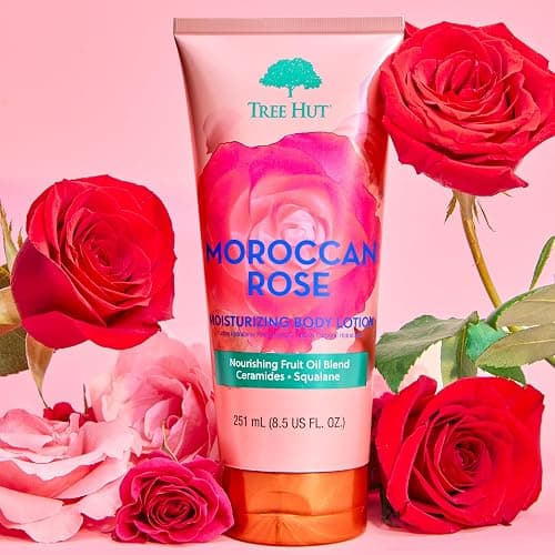 Tree Hut Moroccan Rose Moisturizing Body Lotion, Ceramide and Squalene Formula Helps Protect Skin, Long-lasting Hydration Leaves Skin Feeling Soft & Moisturized, 8.5 Fl Oz. thumbnail 4