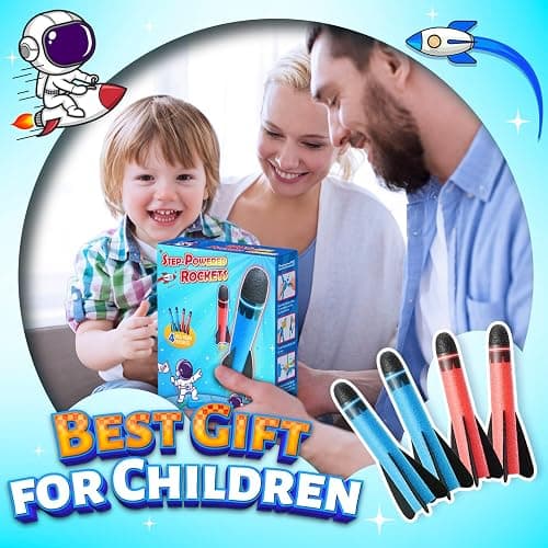 Toys for 3 4 5 6 7 Year Old Boys, Notique Rocket Launcher Kids Toys for Boys 3-10 Outdoor Games, Toddler Outdoor Toys for Kids Foam Rocket 3 4 5 6 7 8 Year Old Boys Girls Gifts Ideas thumbnail 7