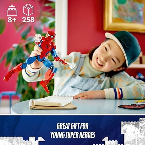 LEGO Marvel Spider-Man Building Toy, Fully Articulated Action Figure, Superhero Movie Set with Web Elements, Gift for Grandchildren, Collectible Model for Boys, Girls and Kids Ages 8 and Up, 76226 thumbnail 6