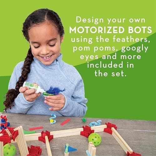 Mindware KEVA Maker Bot Maze, Stem Building Kit Gift for Kids, Includes Wooden Blocks, Motorized Bot, Balls, and More thumbnail 5