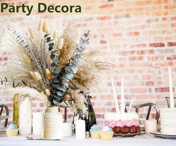 Green Pampas Grass Boho Bouquet – Exquisite Lavender and Eucalyptus Dried Flower Arrangements for Western Boho Decor – Rustic Flowers for Your Bohemian Home, Bedroom, and Wedding Table Décor thumbnail 2