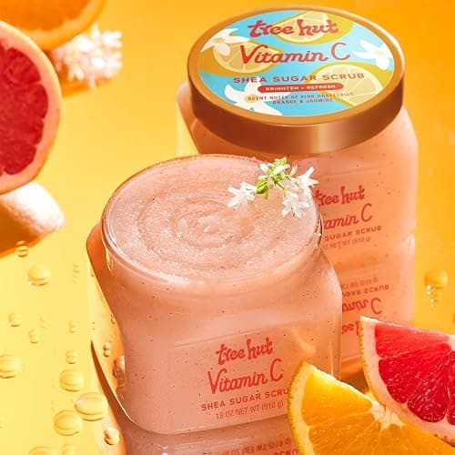 Tree Hut Vitamin C Shea Sugar Scrub, 18 oz, Ultra Hydrating and Exfoliating Scrub for Nourishing Essential Body Care thumbnail 5