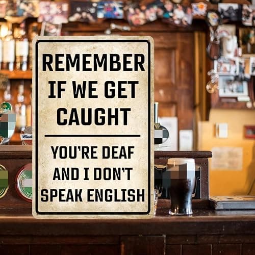 Funny Bar Metal Tin Signs Man Cave Decor Cool Stuff For Your Room Posters Bar Sign For Home Bar Mancave Decor Garage Signs For Men Work Shop Accessories Remember If We Get Caught Sign For Bedroom 8x12 thumbnail 5