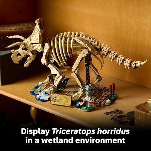 LEGO Jurassic World Dinosaur Fossils: Triceratops 77985 | Building Set for Adults, Ages 18+, Posable Dinosaur Fossil Display, Bedroom or Home Office Decor, 1154 pieces, Gift Ideas thumbnail 7