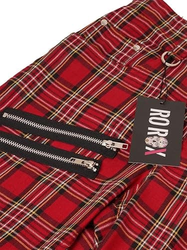 Ro Rox Check Trousers Unisex Plaid Tartan Pants Emo Punk Gothic Tapered thumbnail 4