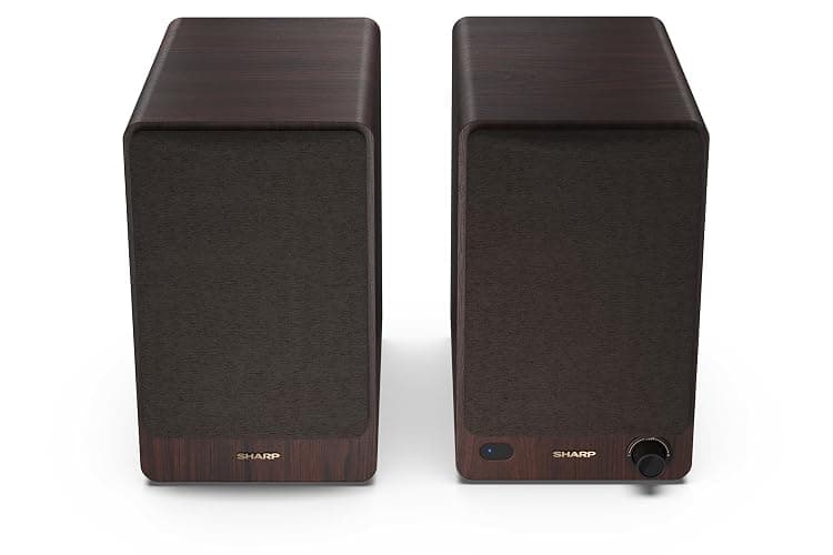 Sharp CP-SS30(BR) Altoparlanti attivi a 2 vie, custodia in legno da 60w RMS (2x30 W), Bluetooth v5.0, USB, ottico, ausiliario e RCA, regolazione bassi e alti, griglie rimovibili, telecomando. thumbnail 11