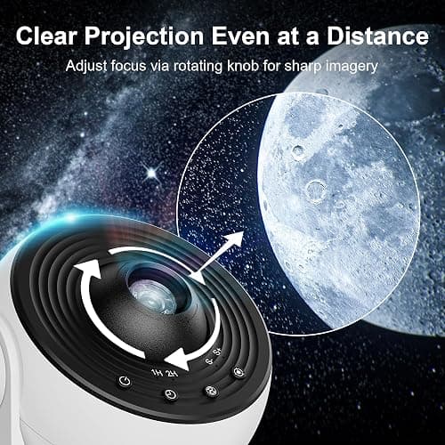Planetarium Projector Pro for Bedroom, 13 in 1 Star Projector Galaxy Light, Ceiling Night Light Milky Way Mood Lighting with Timer, LED Space Galaxy Lamp Bedroom Room Decor for Adults Kids - White thumbnail 5