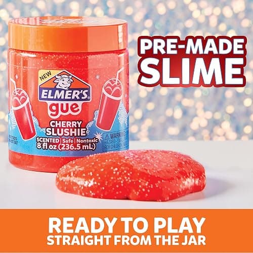 Elmer's Gue Premade Slime, Variety Pack, Includes Clear Slime, Glow in the Dark Slime, Crunchy Slime, 4 Count - Assorted thumbnail 5
