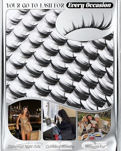 Viva Lash Clusters Kit Manga Eyelash Clusters Anime Individual Lashes Spiky Cluster Eyelash Extensions Kit 8-18MM Fairy Cluster Lashes Clear Band Lashes Clusters with Bond and Seal Lash Glue thumbnail 4