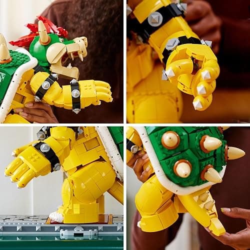 LEGO Super Mario The Mighty Bowser, 3D Build and Display Kit, Collectible Posable Character Figure with Battle Platform, Video Game Toy Idea for Fans of Super Mario Bros, 71411 thumbnail 5