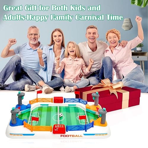 COUOMOXA Soccer Board Game for Kids: Mini Foosball Table Game - Interaction Soccer Toys for 3 4 5 6 7 8-12 Year Old Indoor Family Playroom Party - Perfect Birthday Sports Gift for Boys Girls thumbnail 6