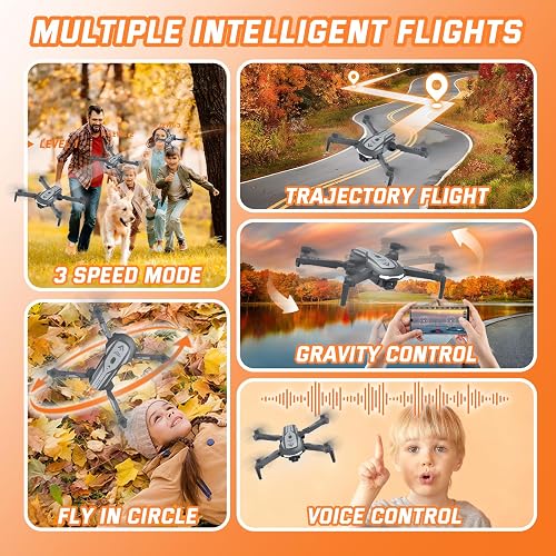 Drone with Camera for Kids Adults, Mini Foldable FPV Drones Remote Control Helicopter, RC Quadcopter with 1080P Live Video Camera, Gestures Selfie, One Key Start,2 Batteries, Toys/Gifts for Boys Girls thumbnail 6