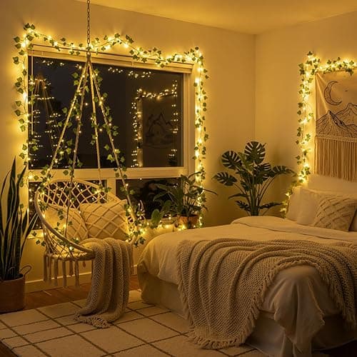 DomeStar Vines with Light for Bedroom, 40Ft 120 LED Fairy Lights with Vines, Curtain String Lights with Remote for Dorm, Wedding, Party, Wall, Indoor, Outdoor Holiday Home Decor thumbnail 5