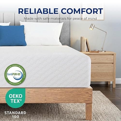 Neo Sleep King Size 12Inch Cooling Gel Memory Foam Mattress Pressure Relief | Medium Feel, Removable Washable Cover, Anti-Slip Bottom, Bed in a box, Breathable, Fiberglass Free, CertiPUR-US Certified thumbnail 7