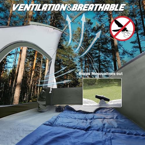 Camping Tent 2 Person, Waterproof Windproof Tent with Rainfly Easy Set up-Portable Dome Tents for Camping thumbnail 4