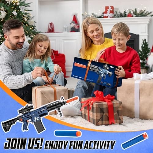 Electric Automatic Toy Gun for Toy Guns Sniper Soft Bullets [Shoot Faster] Burst Soft Bullets Toy Gun for Boys,Toy Foam Blasters & Guns with 100 Toy Sniper Darts for Kids thumbnail 6