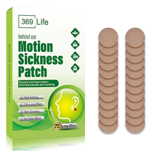 369 Life Motion Sickness Patches for Car and Boat Rides, Ships, Cruise and Airplane & Other Forms of Transport - Travel Essentials, for Adults and Kids (24 Count) - Image 1