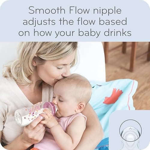 NUK Smooth Flow Anti Colic Baby Bottle, 5 oz, Elephant thumbnail 4