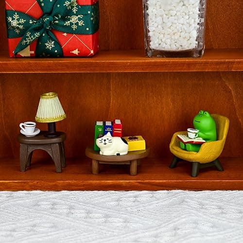 Refintural Miniature Frog Figurines Statue, Adorable Frog Collectibles for Desk and Bedroom Decor, Perfect Indoor Home Decorations and Gifts Set thumbnail 5