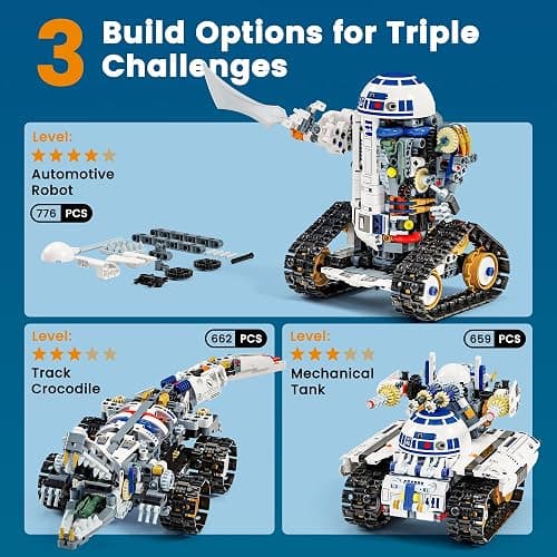 Glikid STEM RC Robot Building Kit - 3 in 1 APP & Remote Control Robotics for Kids Ages 8-12, DIY Educational Toy Programming & Science Project Kit, Birthday Gifts for Boys Girls thumbnail 3