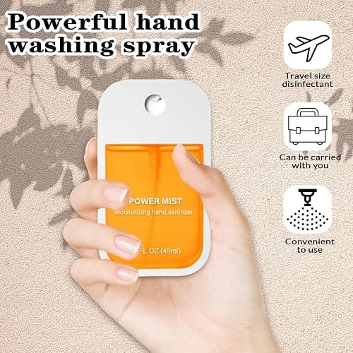 FBEZEB Power Mist Hydrating Hand Sanitizer Spray, Portable Travel-Size Hand Sanitizer Spray, 500-Sprays Each，Suitable for Both Adults and Children (3PCS) thumbnail 2