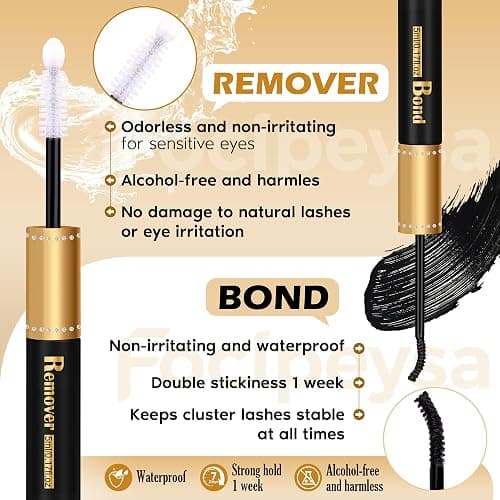 Fluffy Eyelash Extension Kit Volume Lash Clusters Kit 10-18mm Individual Lashes Clusters 100D DIY Lash Extension Kit 200pcs Clusters Lash with Bond and Remover Lash Applicator by Focipeysa thumbnail 7