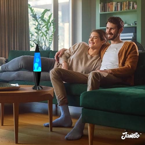 JAMBO 16" Beautiful Lamp- Blue with White/Blue Wax, Relaxing Liquid Lamp for Living Room Office Bedroom Adults Teens Kids, Magma Light, Night Light Nightlight, Home Decor thumbnail 9