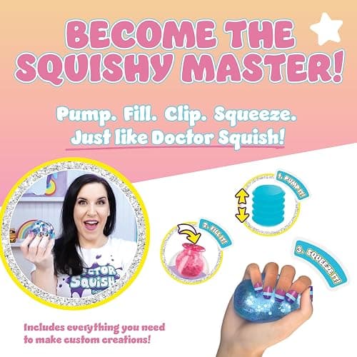 Doctor Squish Mini Squishy Maker | DIY Squishy Making Kit for Kids Ages 5 & Up | Make Your Own Squishies with TPR Balloons | Easy Maker Toy thumbnail 4