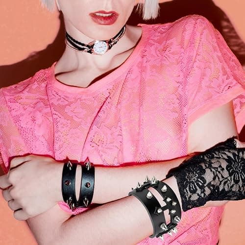 Jollidecor 455 PCS Punk Studs for Clothing, 10 Size Metal Spikes and Studs Leather Rivets for Craft, Square Pyramid Studs Round Dome Rivets DIY Punk Style Decoration for Clothes Shoes Belts Dog Collar thumbnail 8
