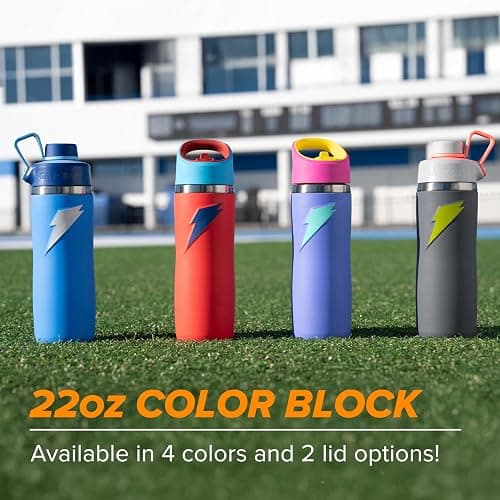 Gatorade 'Overtime' 22oz Stainless Steel Water Bottle, Twist Cap, Grey/Neon Yellow thumbnail 6