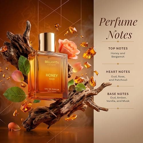 BellaVita Luxury Honey Oud Eau de Parfum | 100 ml | Unisex Perfume | Unisex Perfume with long-lasting Honey Oud Eau de Parfum, perfect for daily wear, special occasions and gifting thumbnail 4