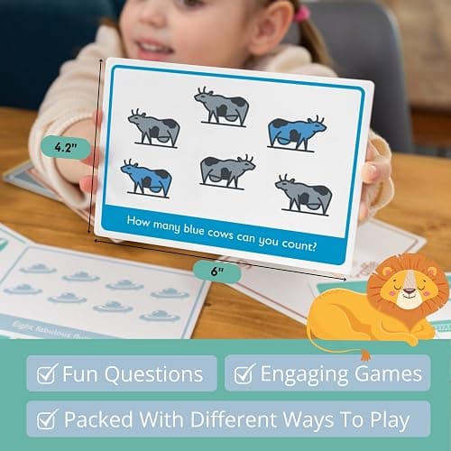 Nimmie & Moose Alphabet Flash Cards for Toddlers 1-3 | Extra-Thick Toddler Flash Cards | Learn Numbers, Letters, Colors, Animals & Play Games - Color Flashcards for Toddlers 1-3+ thumbnail 6