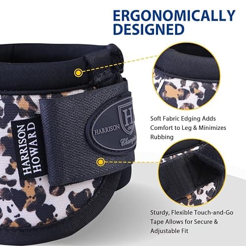 Harrison Howard Horse Bell Boots Overreach Bell Boots No-Turn Bell Boots for Horse-Durable Protective Hoof Boot thumbnail 5