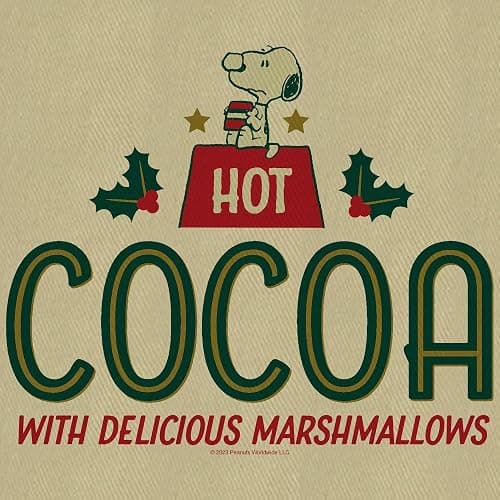 CafePress Snoopy Hot Cocoa Mug Canvas Lunch Bag with Strap Handle thumbnail 2