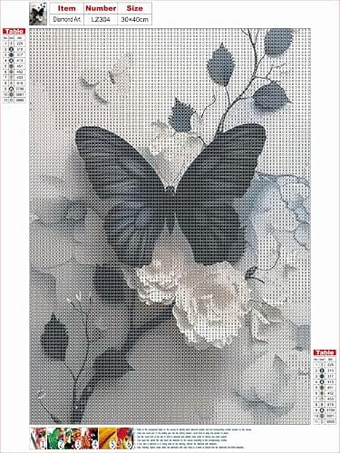 cdsnxore Diamond Painting Kits for Adults, Diamond Art Kits for Adults Beginners, Rose Diamond Arts Kits for Home Wall Decor 14 x 14 Inch (Black) thumbnail 4